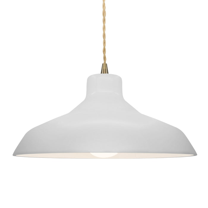 Justice Designs CER-6265-BIS-ABRS-BEIG-TWST One Light Pendant, Bisque