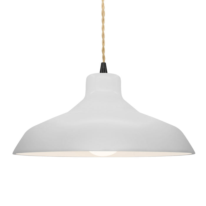 Justice Designs CER-6265-BIS-MBLK-BEIG-TWST One Light Pendant, Bisque