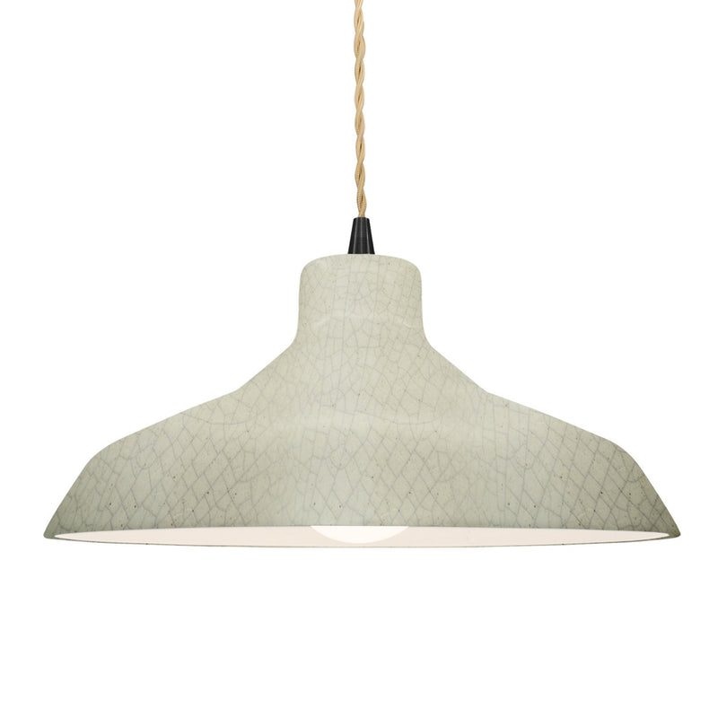 Justice Designs CER-6265-CKC-MBLK-BEIG-TWST One Light Pendant, Celadon Green Crackle