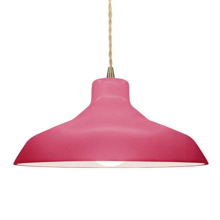Justice Designs CER-6265-CRSE-ABRS-BEIG-TWST One Light Pendant, Cerise