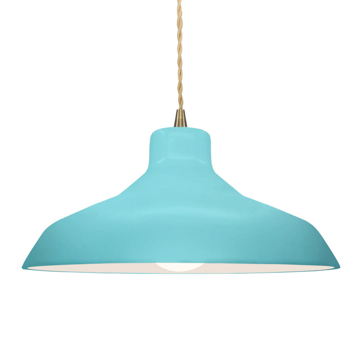 Justice Designs CER-6265-RFPL-ABRS-BEIG-TWST One Light Pendant, Reflecting Pool