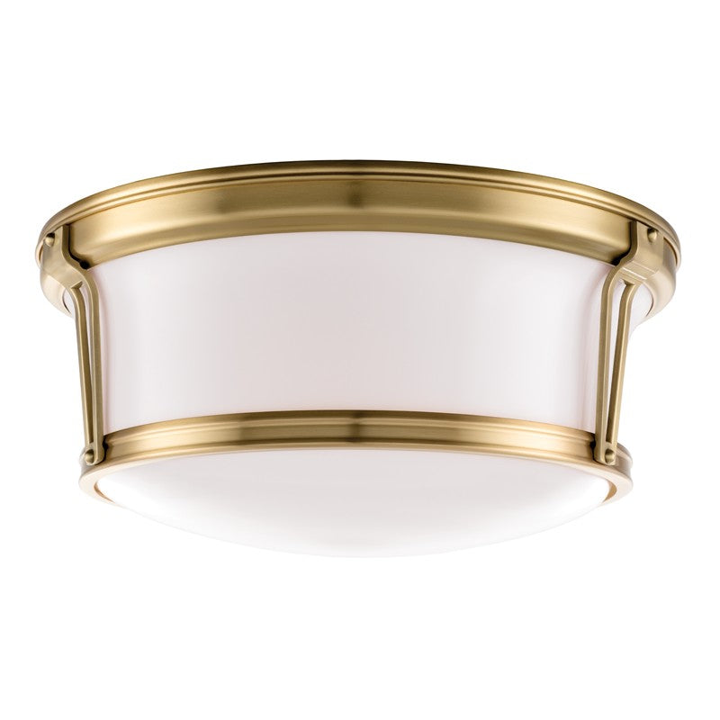 Hudson Valley 6515-AGB Three Light Flush Mount, Aged Brass