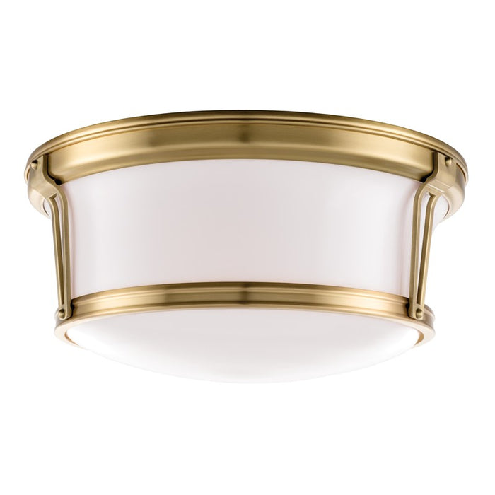 Hudson Valley 6515-AGB Three Light Flush Mount, Aged Brass
