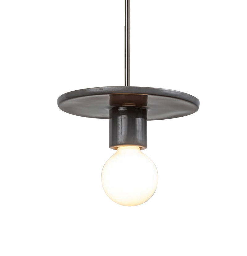 Justice Designs CER-6320-GRY-CROM-RIGID One Light Pendant, Gloss Grey