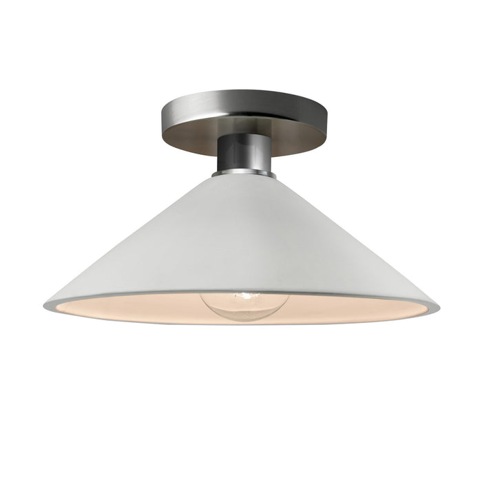 Justice Designs CER-6330-BIS-NCKL One Light Semi-Flush Mount, Bisque