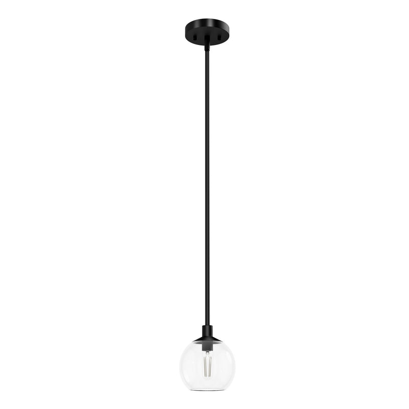 Hunter 19508 One Light Pendant, Matte Black
