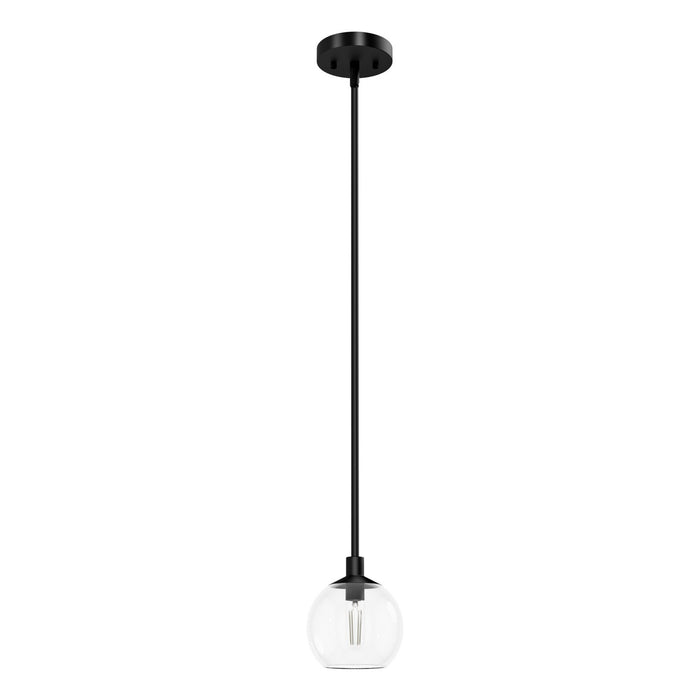 Hunter 19508 One Light Pendant, Matte Black
