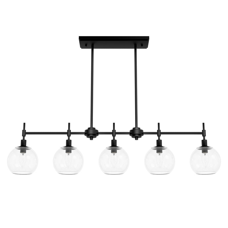 Hunter 19511 Five Light Chandelier, Matte Black