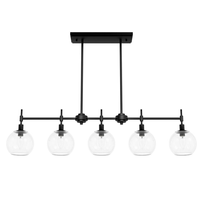 Hunter 19511 Five Light Chandelier, Matte Black