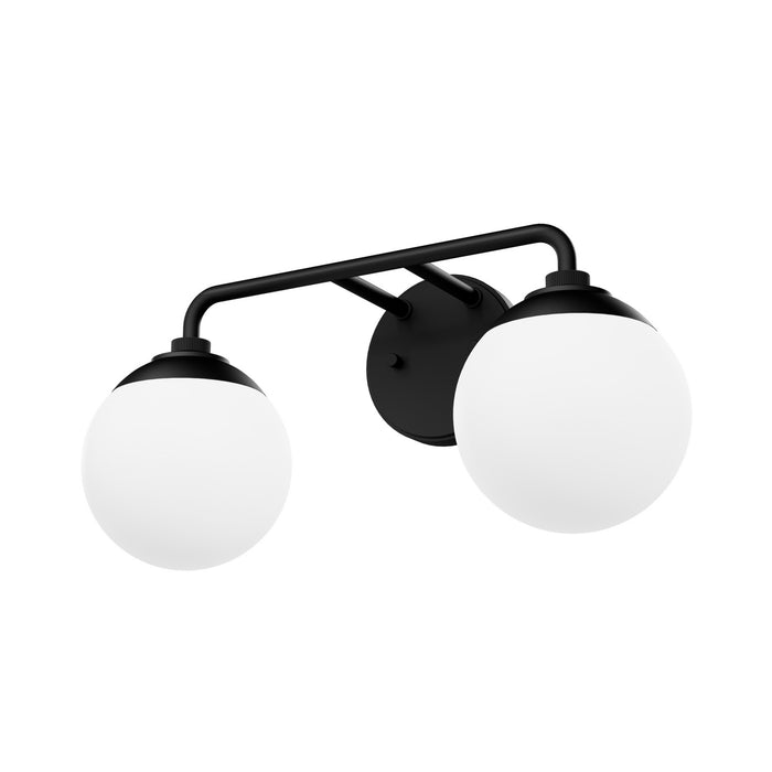Hunter 45220 Two Light Bathroom Vanity, Matte Black