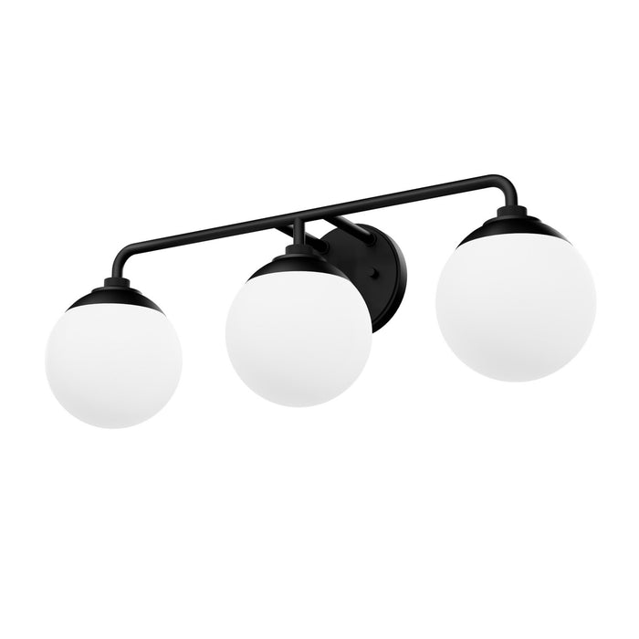 Hunter 45226 Three Light Bathroom Vanity, Matte Black