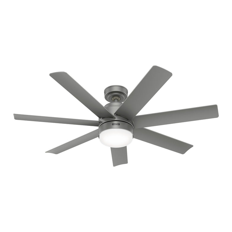 Hunter 52376 52" Ceiling Fan, Matte Silver