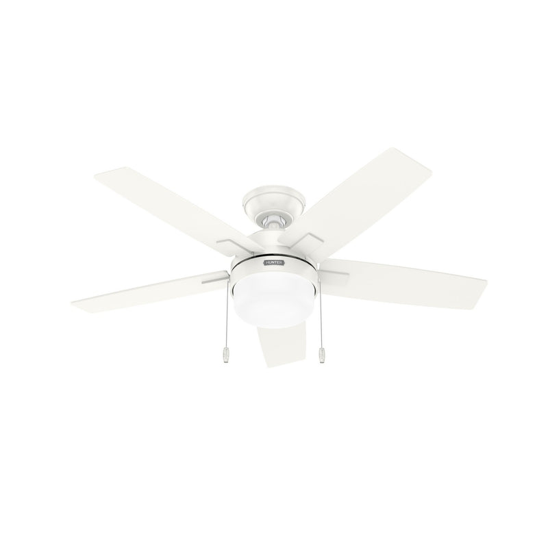 Hunter 52774 44" Ceiling Fan, Fresh White