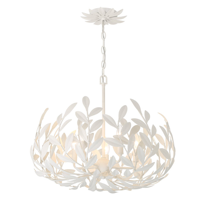Crystorama 566-MT Five Light Chandelier, Matte White
