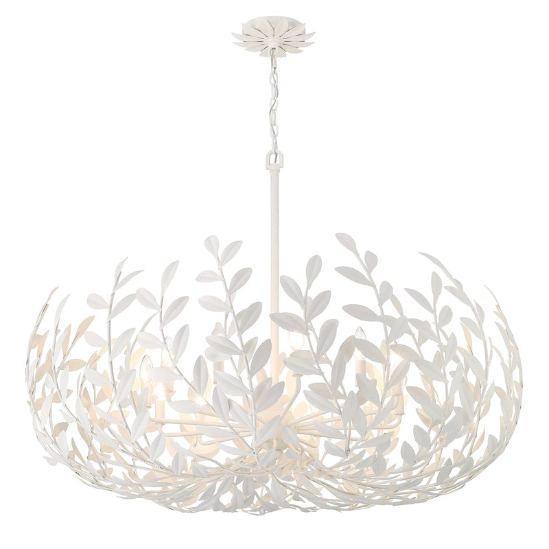 Crystorama 569-MT 12 Light Chandelier, Matte White