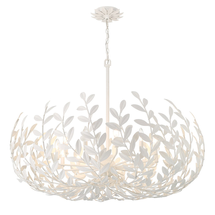 Crystorama 569-MT 12 Light Chandelier, Matte White
