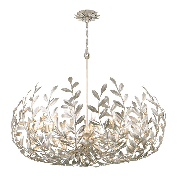 Crystorama 569-SA 12 Light Chandelier, Antique Silver