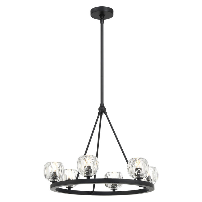 Crystorama ARA-10264-MK LED Chandelier, Matte Black