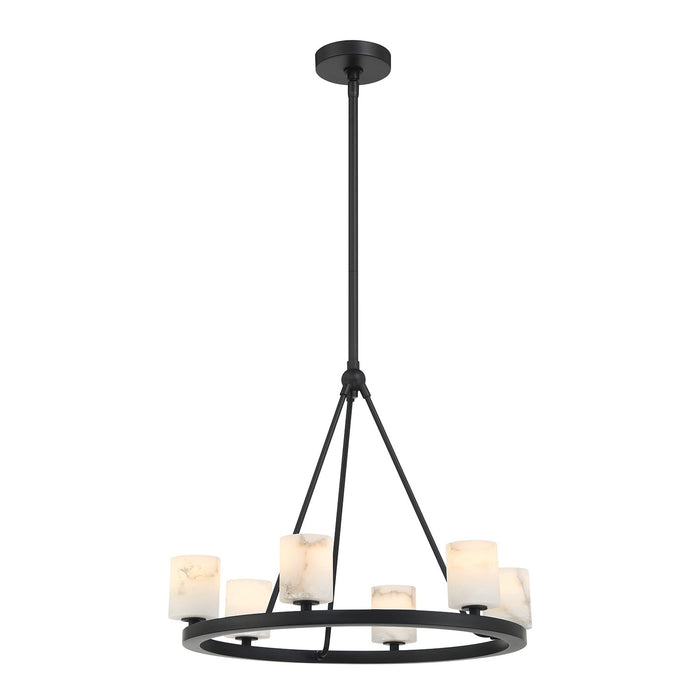 Crystorama ARA-10264-MK-ST LED Chandelier, Matte Black