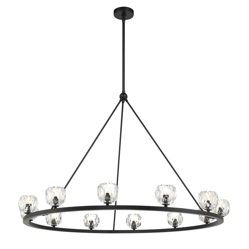 Crystorama ARA-10266-MK LED Chandelier, Matte Black