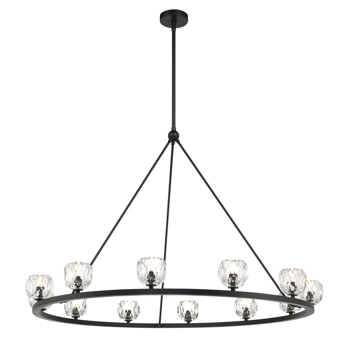 Crystorama ARA-10266-MK LED Chandelier, Matte Black