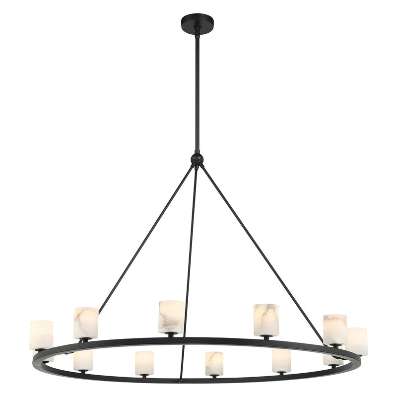Crystorama ARA-10266-MK-ST LED Chandelier, Matte Black