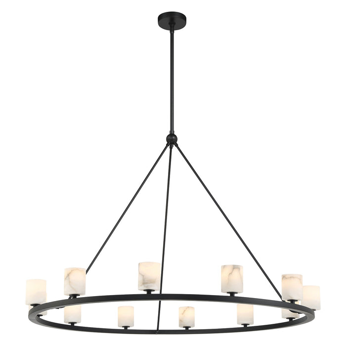 Crystorama ARA-10266-MK-ST LED Chandelier, Matte Black