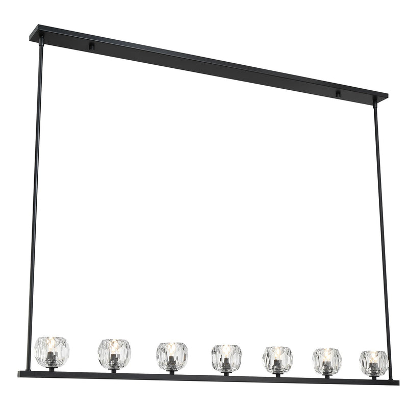 Crystorama ARA-10267-MK LED Chandelier, Matte Black