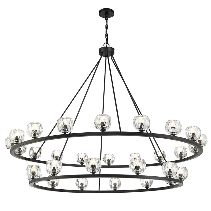 Crystorama ARA-10269-MK LED Chandelier, Matte Black