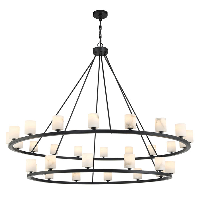 Crystorama ARA-10269-MK-ST LED Chandelier, Matte Black