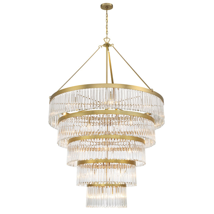Crystorama EMO-5430-MG 30 Light Chandelier, Modern Gold