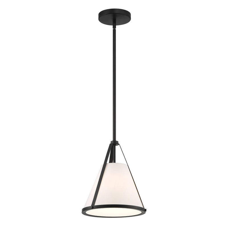 Crystorama FUL-900-BK One Light Pendant, Black