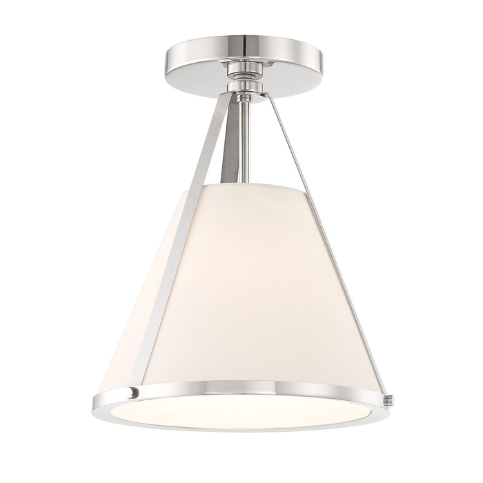 Crystorama FUL-900-PN_CEILING One Light Semi Flush Mount, Polished Nickel