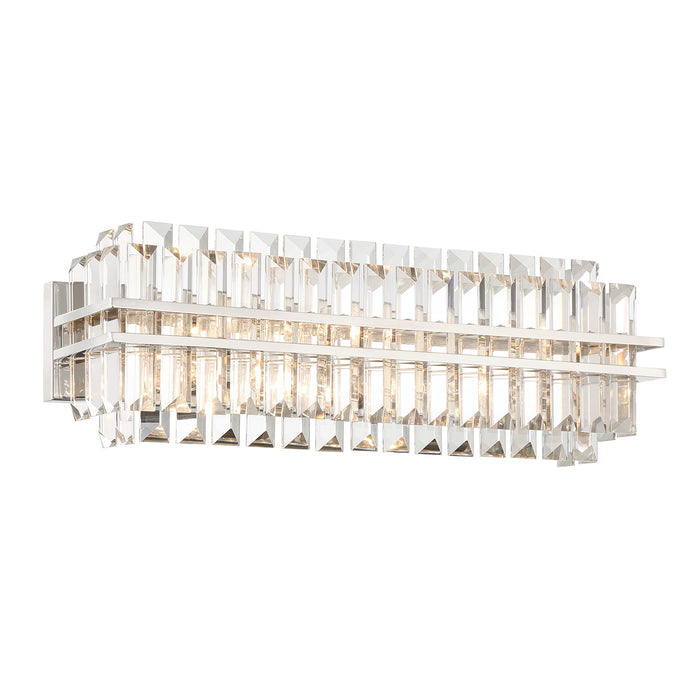 Crystorama HAY-1413-PN Four Light Bath, Polished Nickel
