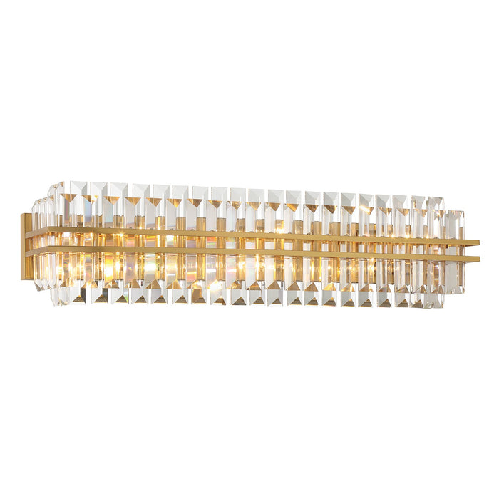 Crystorama HAY-1415-AG Six Light Bath, Aged Brass