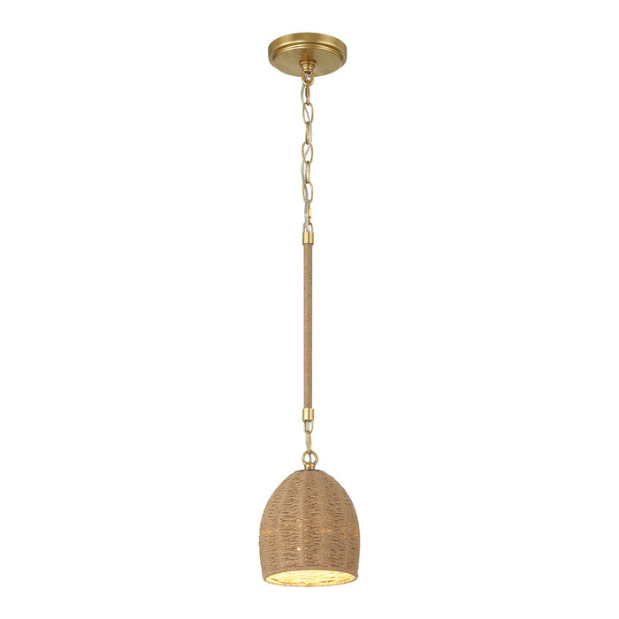 Crystorama JAC-10502-SG LED Mini Pendant, Soft Gold