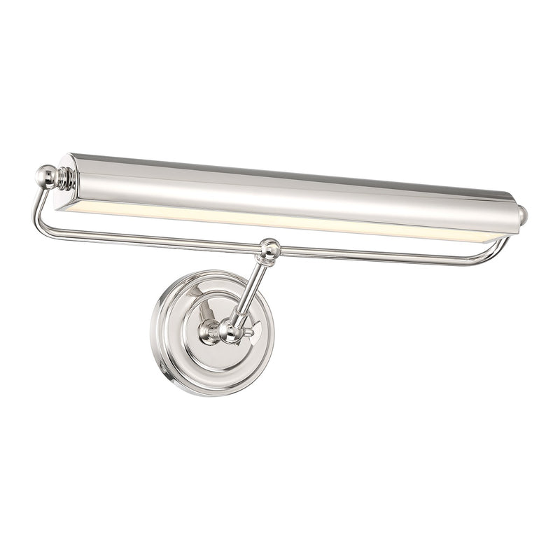 Crystorama MLR-202-PN LED Wall Sconce, Polished Nickel