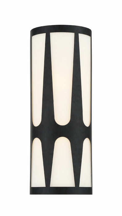 Crystorama ROY-802-BK_LED LED Wall Sconce, Black