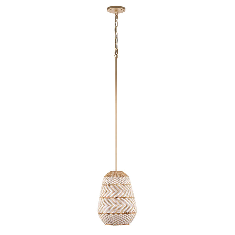 Crystorama ZAN-9011-SG One Light Pendant, Soft Gold