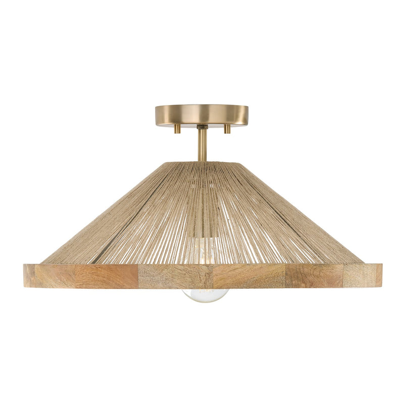 Capital Lighting 252811MA One Light Semi Flush Mount, Matte Brass