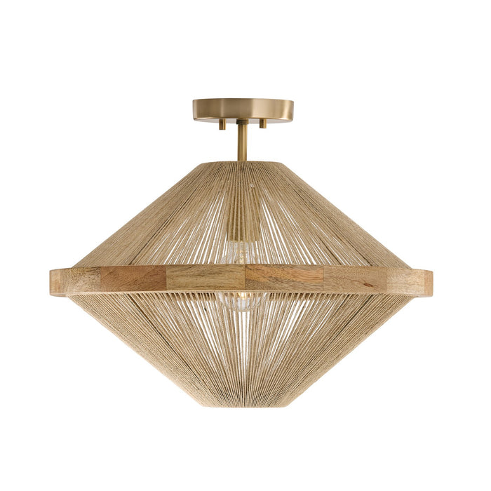 Capital Lighting 252812MA One Light Semi Flush Mount, Matte Brass