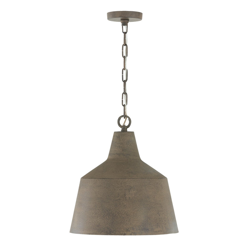 Capital Lighting 335311CY One Light Pendant, Clay