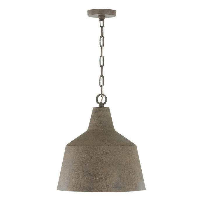 Capital Lighting 335311CY One Light Pendant, Clay
