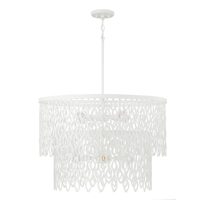 Capital Lighting 352971WE Seven Light Pendant, Matte White