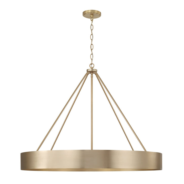 Capital Lighting 453061MA Six Light Chandelier, Matte Brass