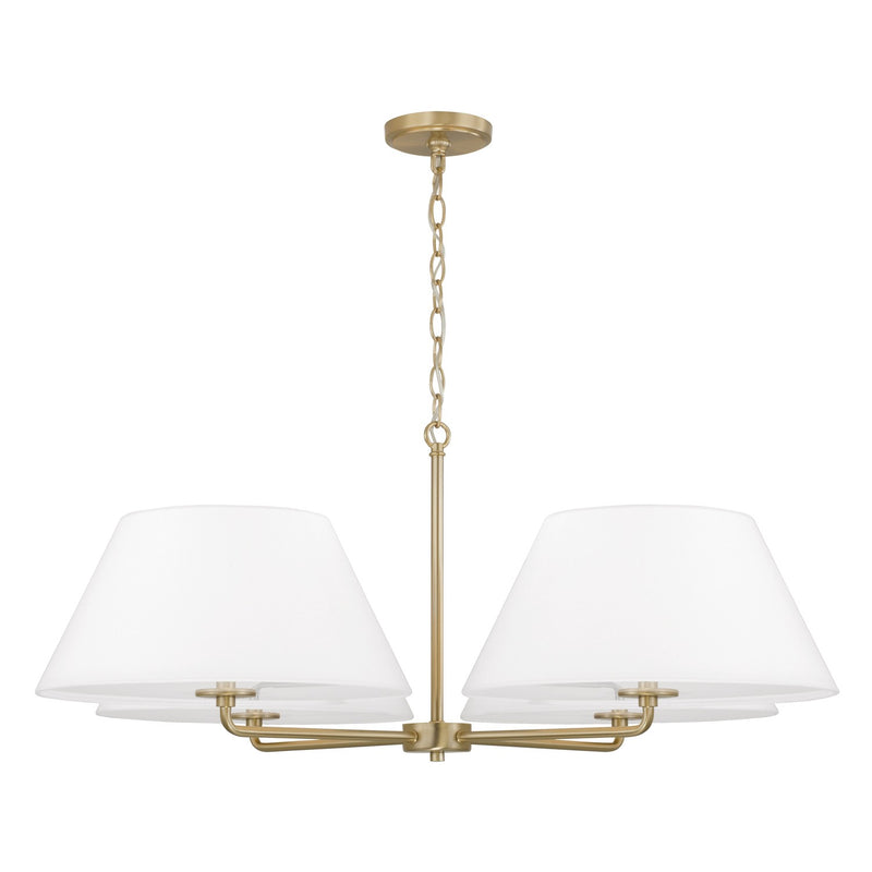 Capital Lighting 453241MA Four Light Chandelier, Matte Brass