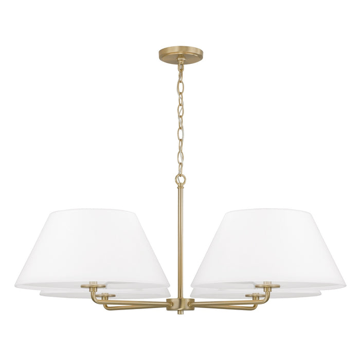 Capital Lighting 453241MA Four Light Chandelier, Matte Brass