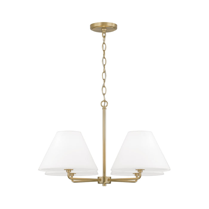 Capital Lighting 453242MA Four Light Chandelier, Matte Brass