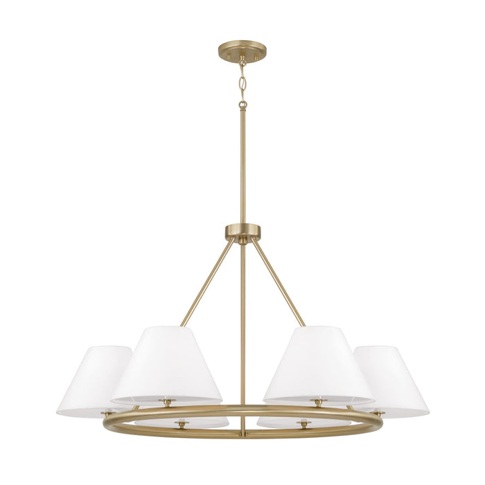Capital Lighting 453261MA Six Light Chandelier, Matte Brass