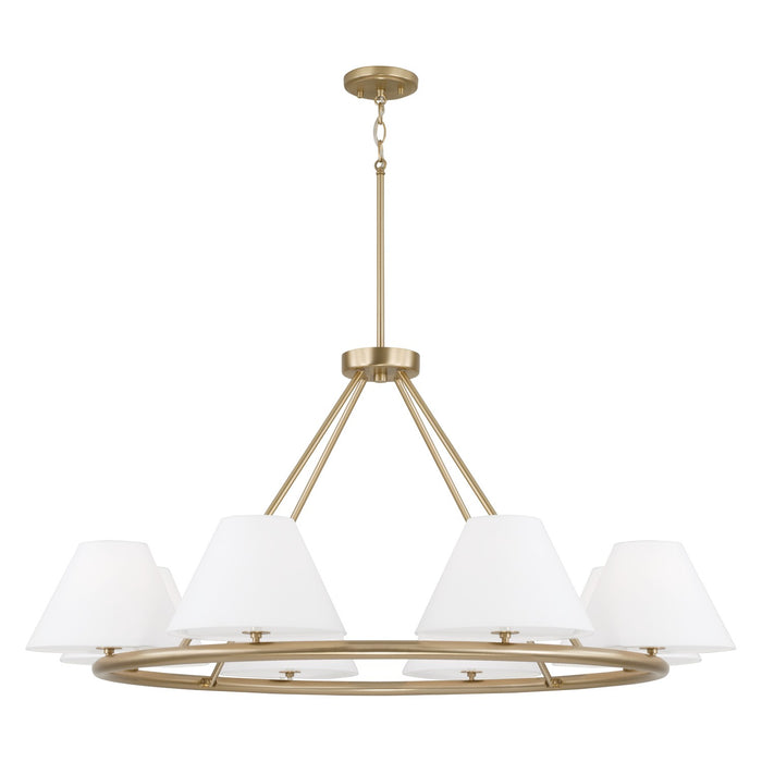 Capital Lighting 453281MA Eight Light Chandelier, Matte Brass